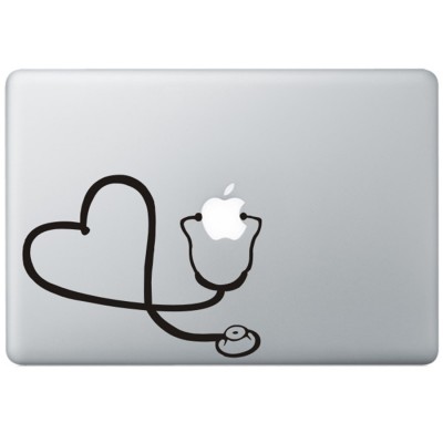 Dr. Apple MacBook Decal Black Decals